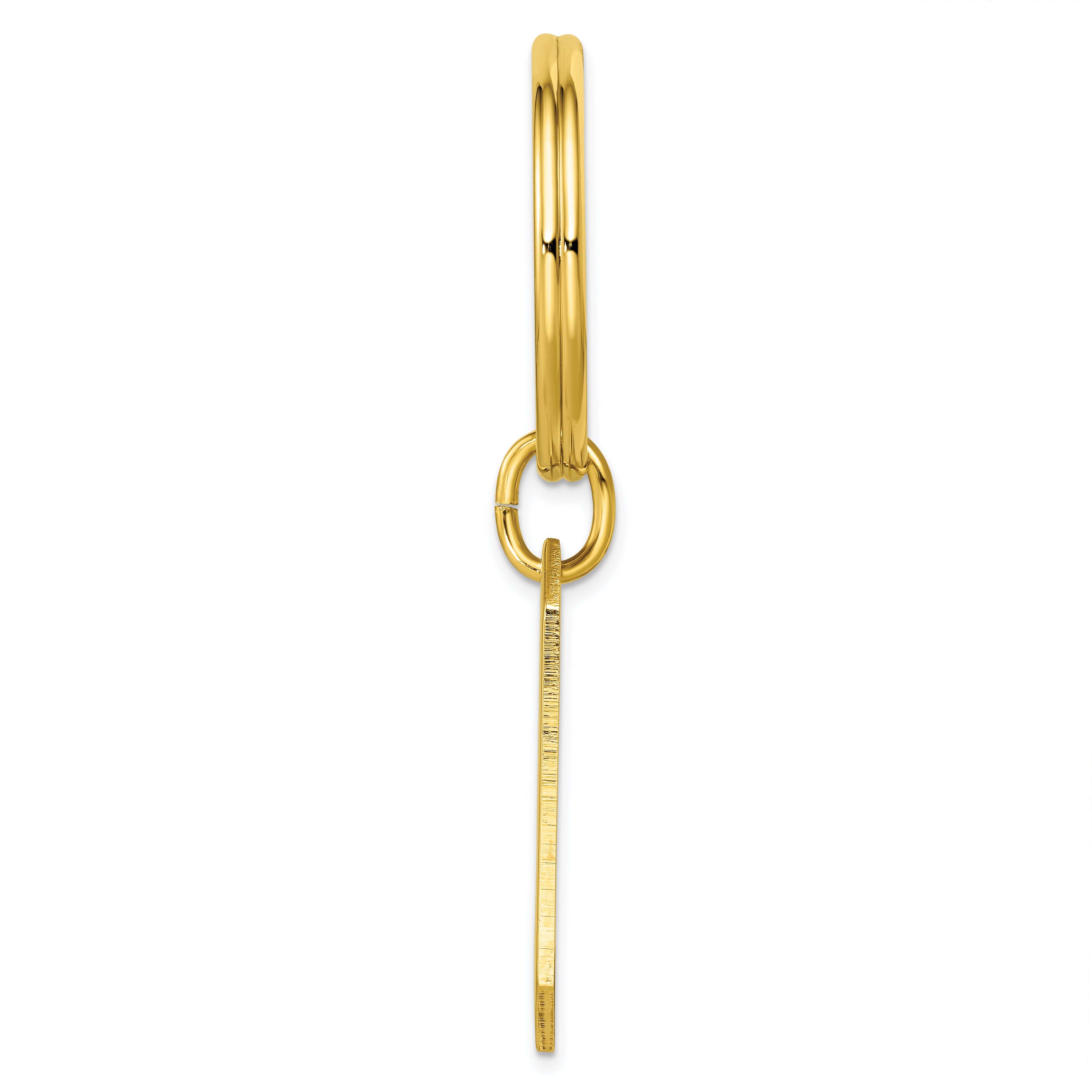 Gold-plated Kelly Waters with Engraveable Area Key Ring Secondary image