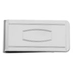 Rhodium-plated Kelly Waters with Engraveable Area Money Clip