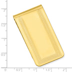 Gold-plated Kelly Waters Polished with Engraveable Area Money Clip