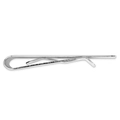 Rhodium-plated Kelly Waters Polished with Engraveable Area Money Clip