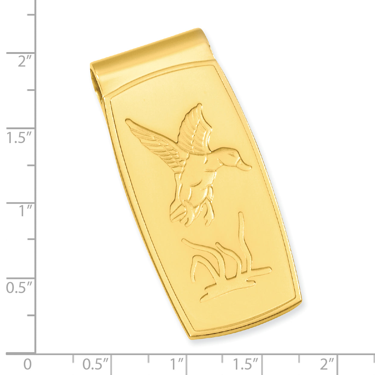 Gold-plated Kelly Waters Flying Duck Hinged Money Clip