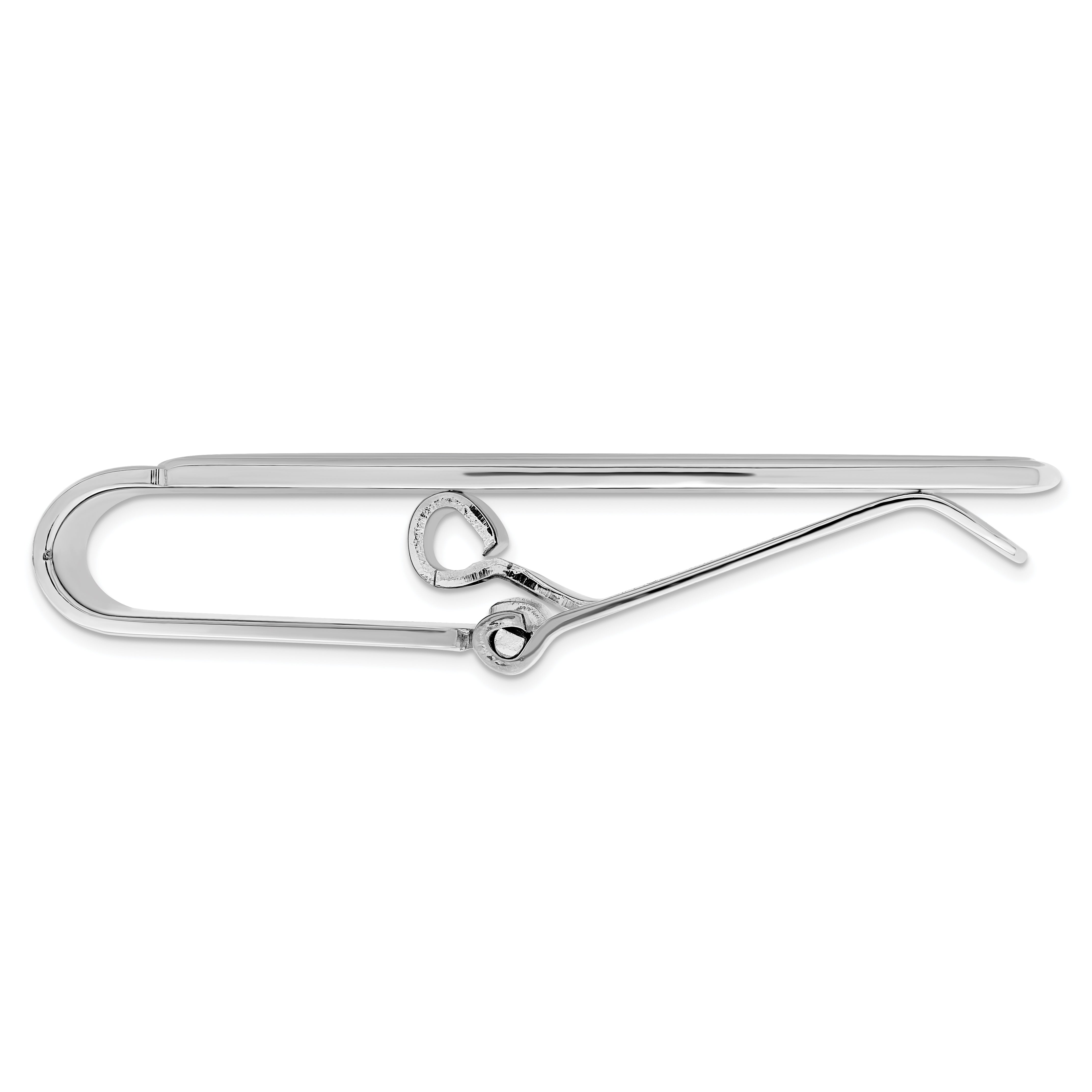 Rhodium-plated Kelly Waters Flying Duck Hinged Money Clip Secondary image