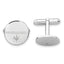 Kelly Waters Rhodium-plated .01 Ct. Diamond Polished and Satin Cuff Links