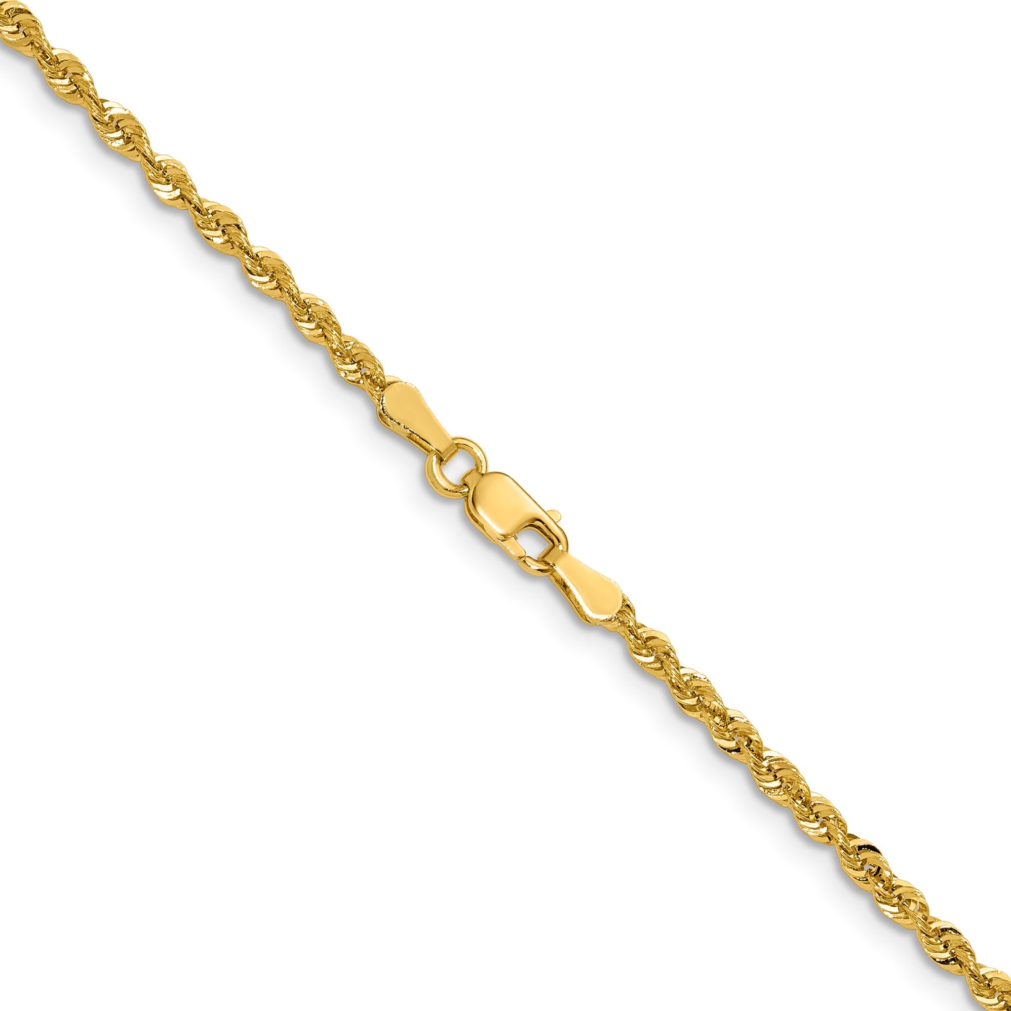 Semi-Solid Cashmere Rope Chain in 14K Yellow Gold, 2.4mm Secondary image