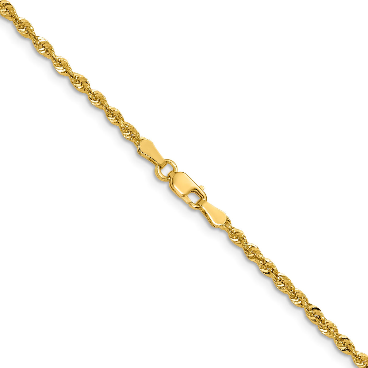 Semi-Solid Cashmere Rope Chain in 14K Yellow Gold, 2.4mm - Sophia Jewelers