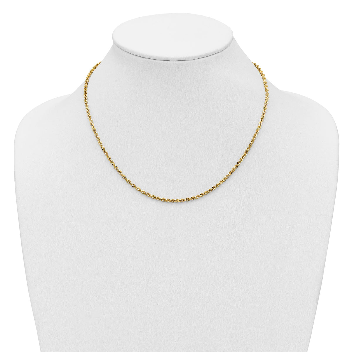 Semi-Solid Cashmere Rope Chain in 14K Yellow Gold, 2.4mm - Sophia Jewelers