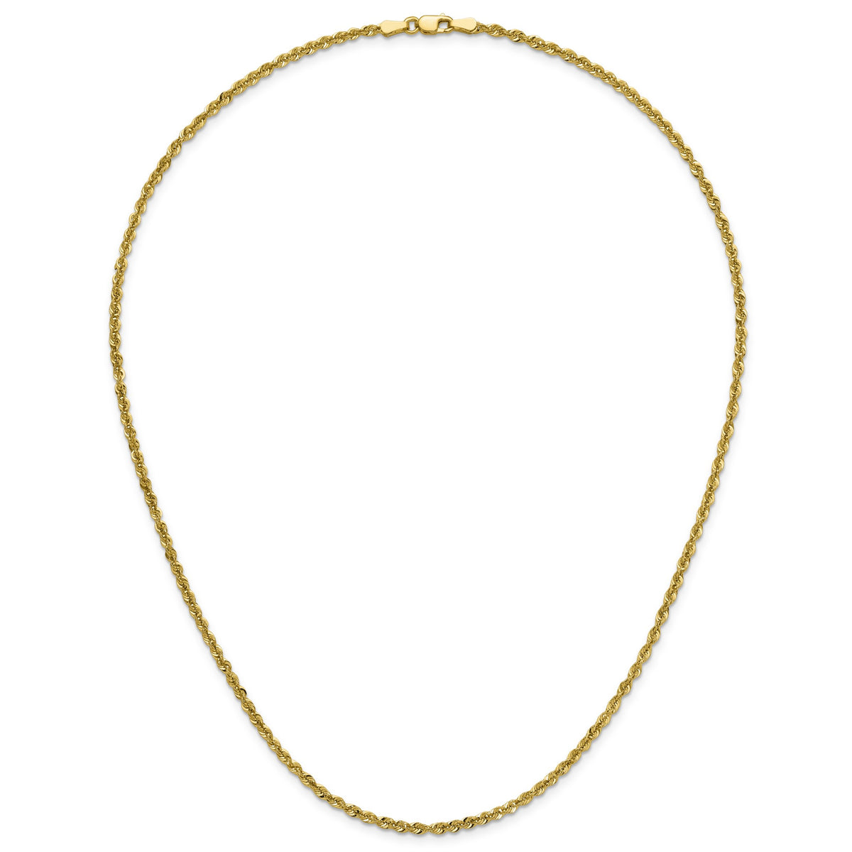 Semi-Solid Cashmere Rope Chain in 14K Yellow Gold, 2.4mm - Sophia Jewelers