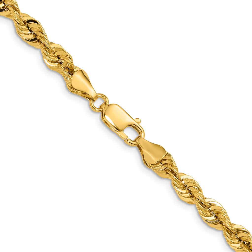 Semi-Solid Cashmere Rope Chain in 14K Yellow Gold, 5.8mm - Sophia Jewelers