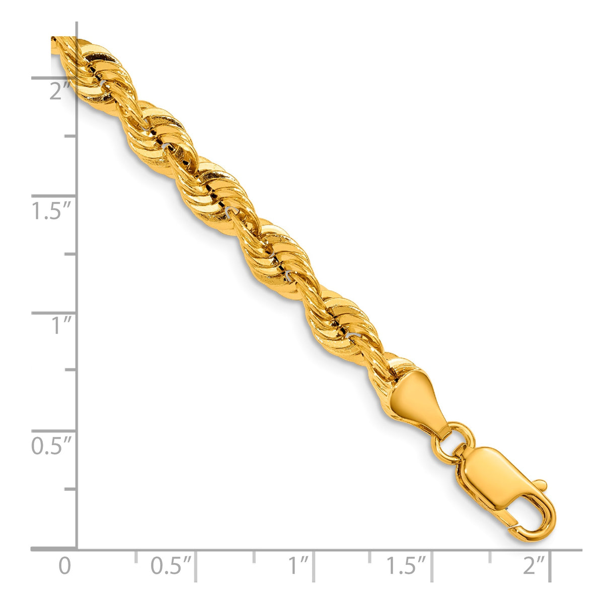 Semi-Solid Cashmere Rope Chain in 14K Yellow Gold, 5.8mm - Sophia Jewelers