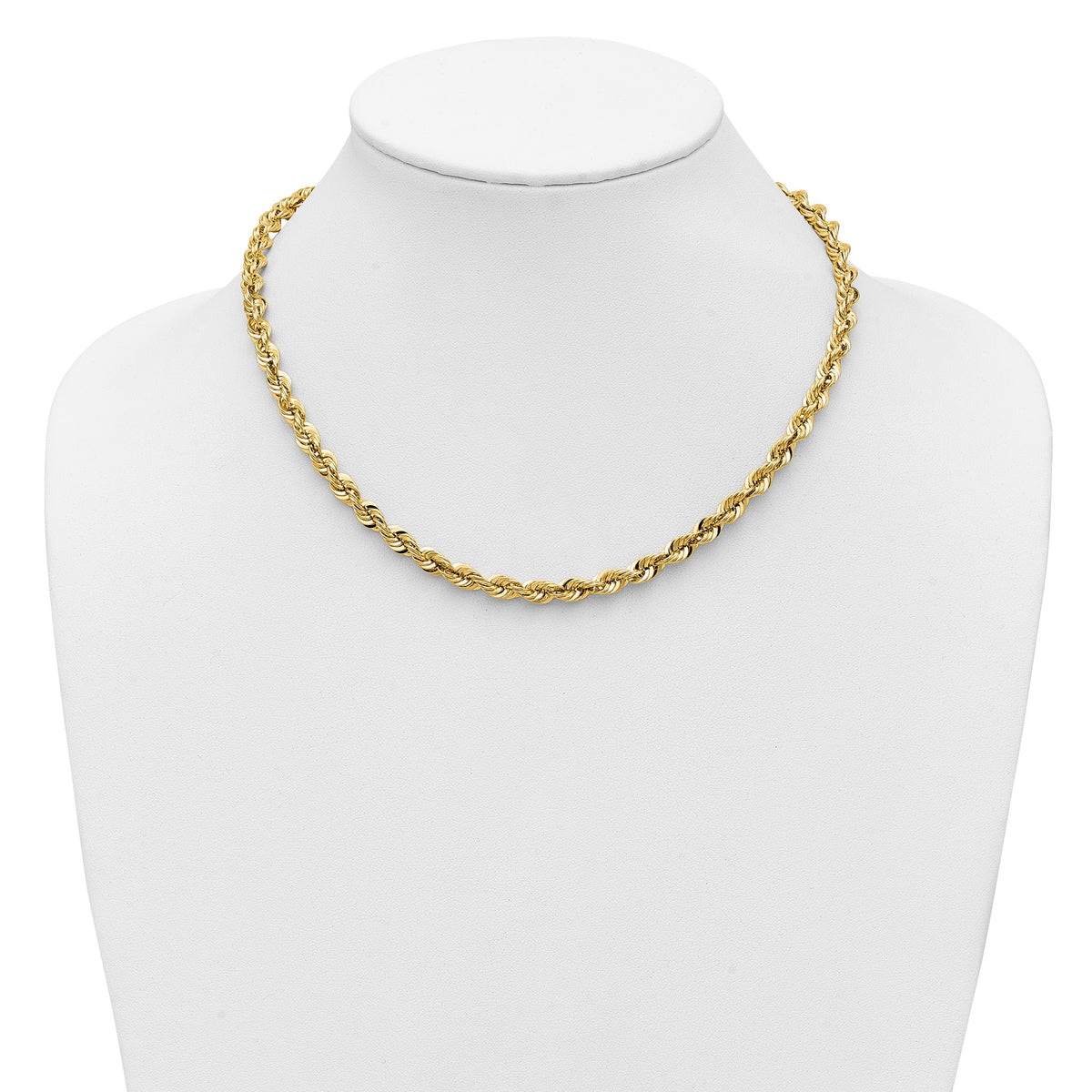 Semi-Solid Cashmere Rope Chain in 14K Yellow Gold, 5.8mm - Sophia Jewelers