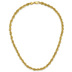 Semi-Solid Cashmere Rope Chain in 14K Yellow Gold, 5.8mm - Sophia Jewelers