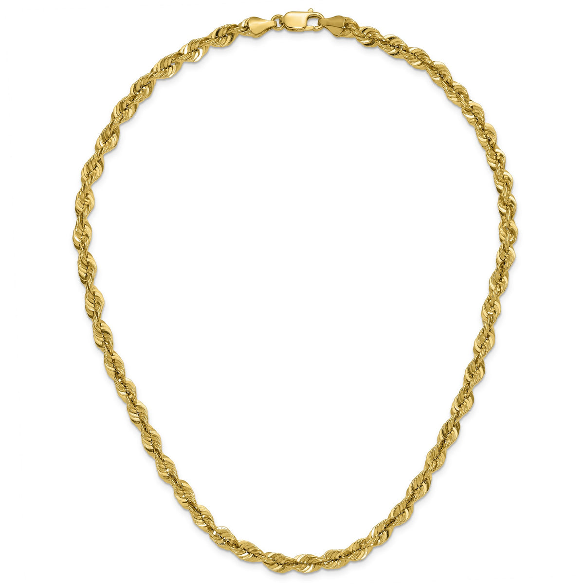 Semi-Solid Cashmere Rope Chain in 14K Yellow Gold, 5.8mm - Sophia Jewelers