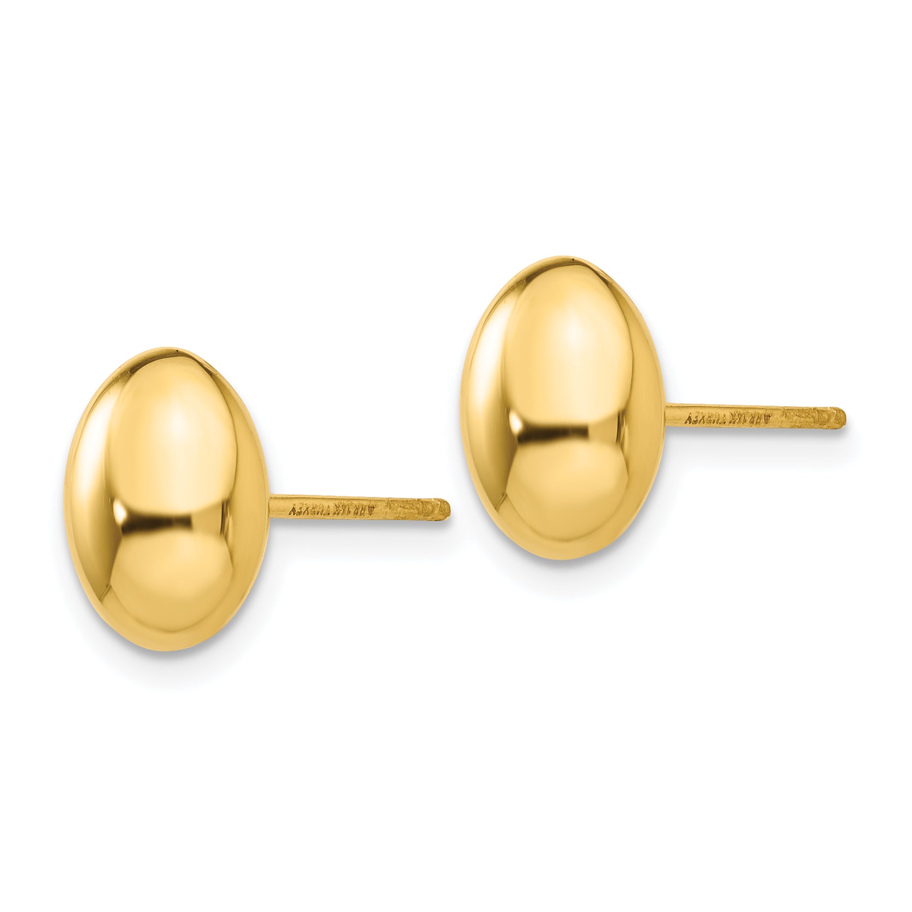 14K Gold Polished Post Earrings Secondary image