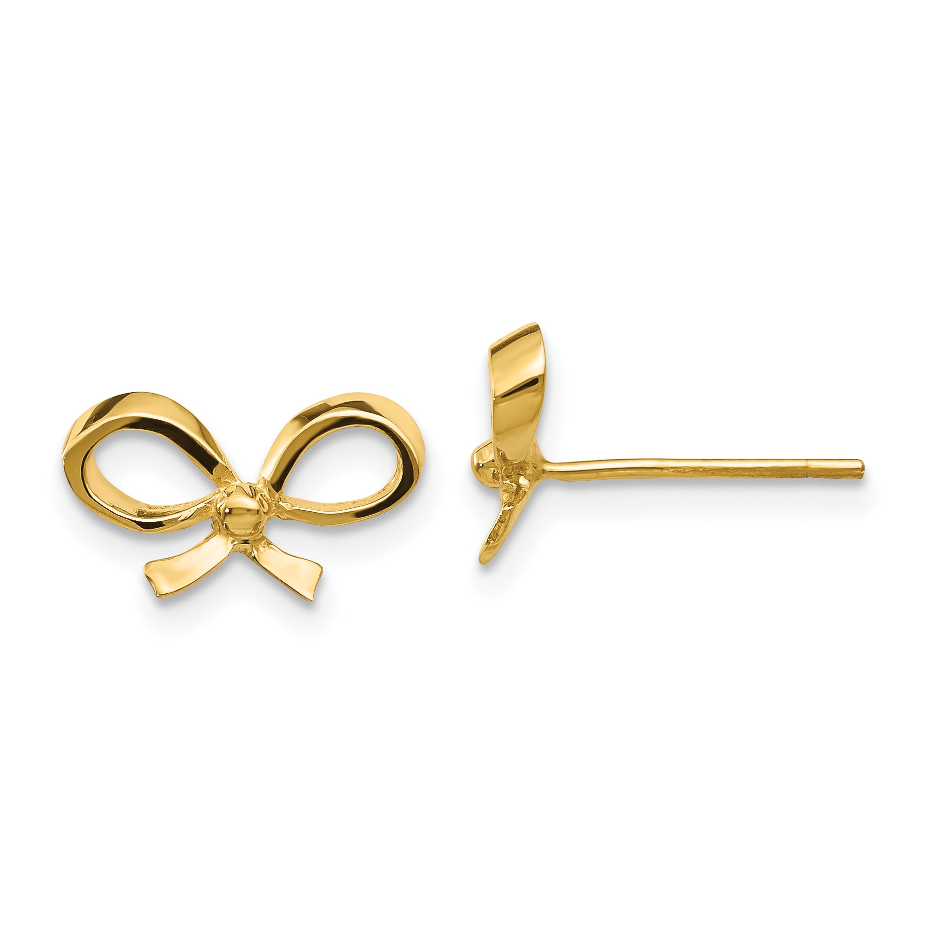 14k Bow Post Earrings Secondary image