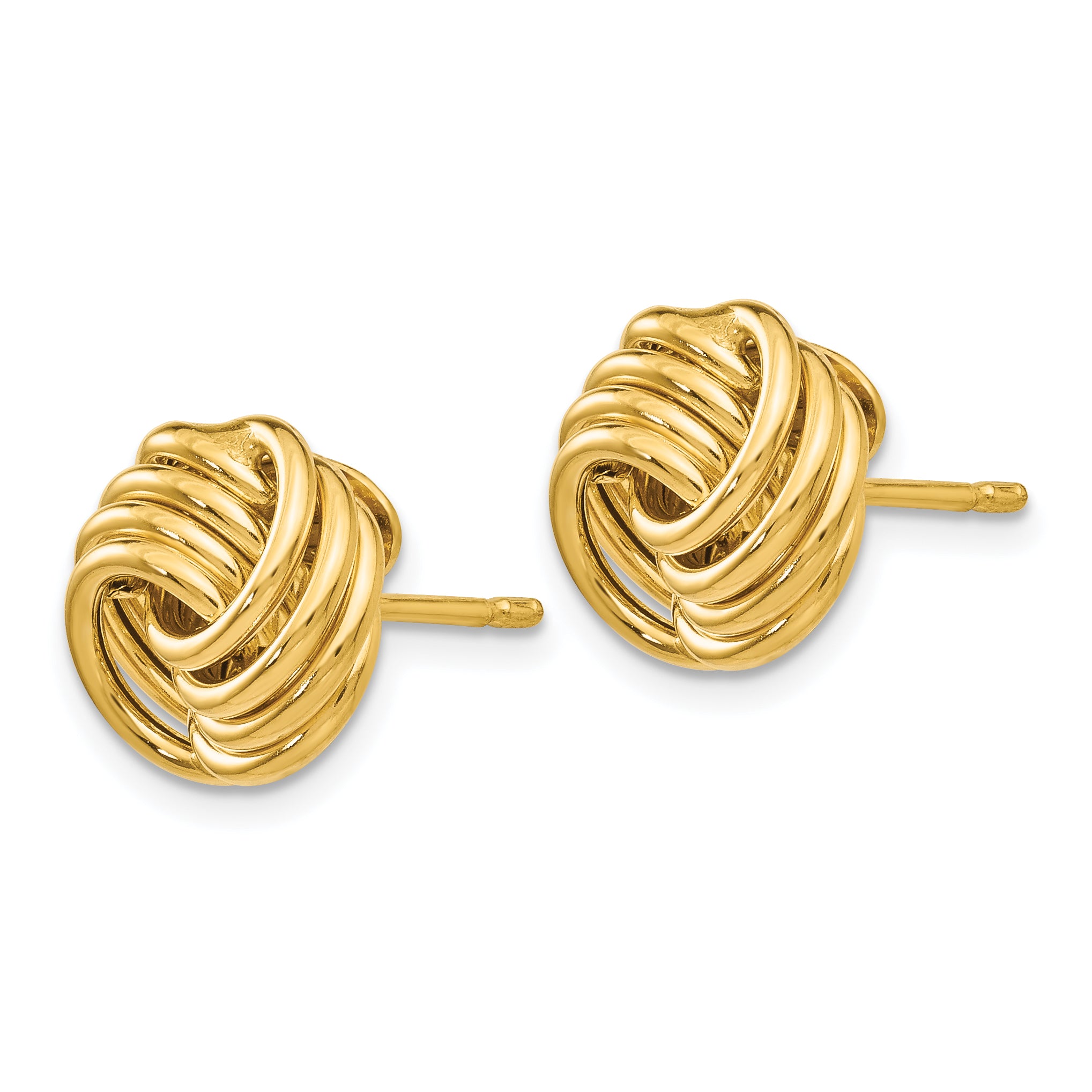 14k Polished Fancy Post Earrings Secondary image