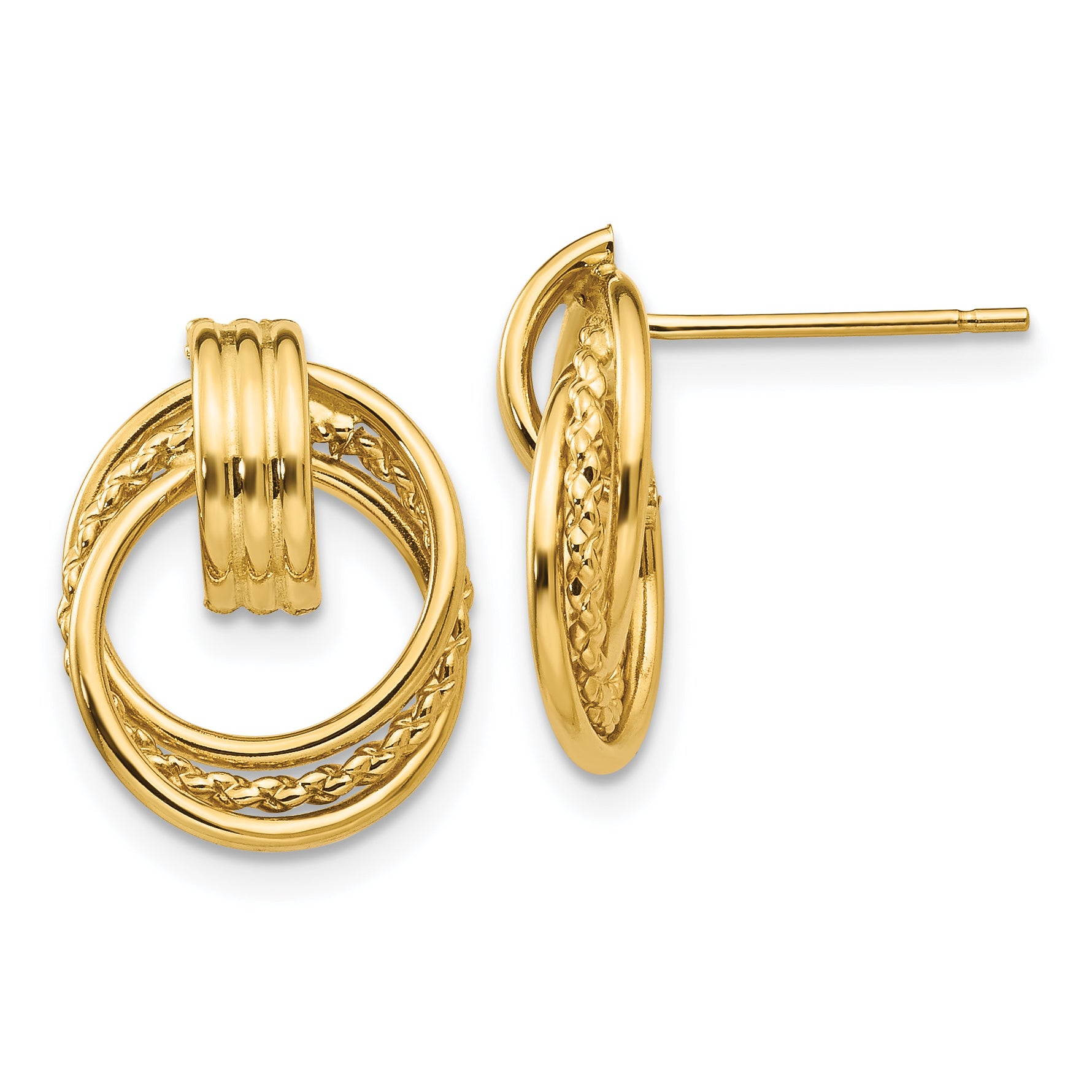 14k Polished Fancy Post Earrings Main image