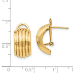 14k Polished Fancy Omega Back Post Earrings