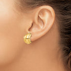 14k Polished Fancy Omega Back Post Earrings