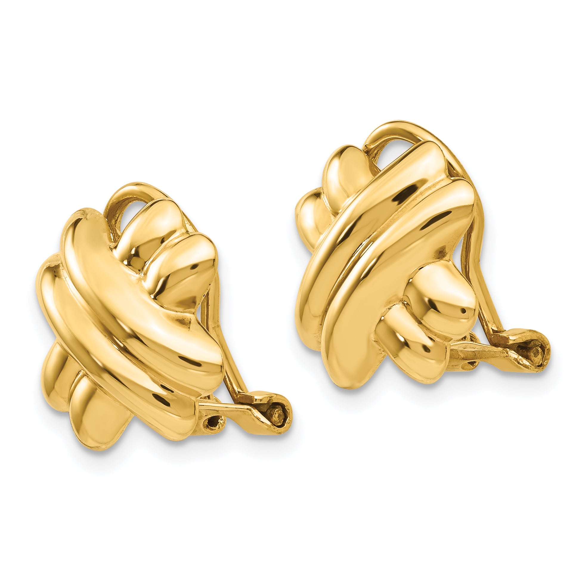 14k Non-pierced X Earrings Secondary image