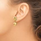 14k Non-pierced Fancy Ball Earrings