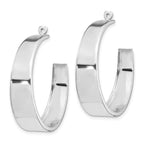 14k White Gold Polished Hoop Earring Jackets