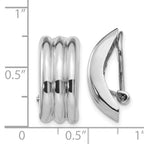 14k White Gold Omega Clip Non-pierced Earrings