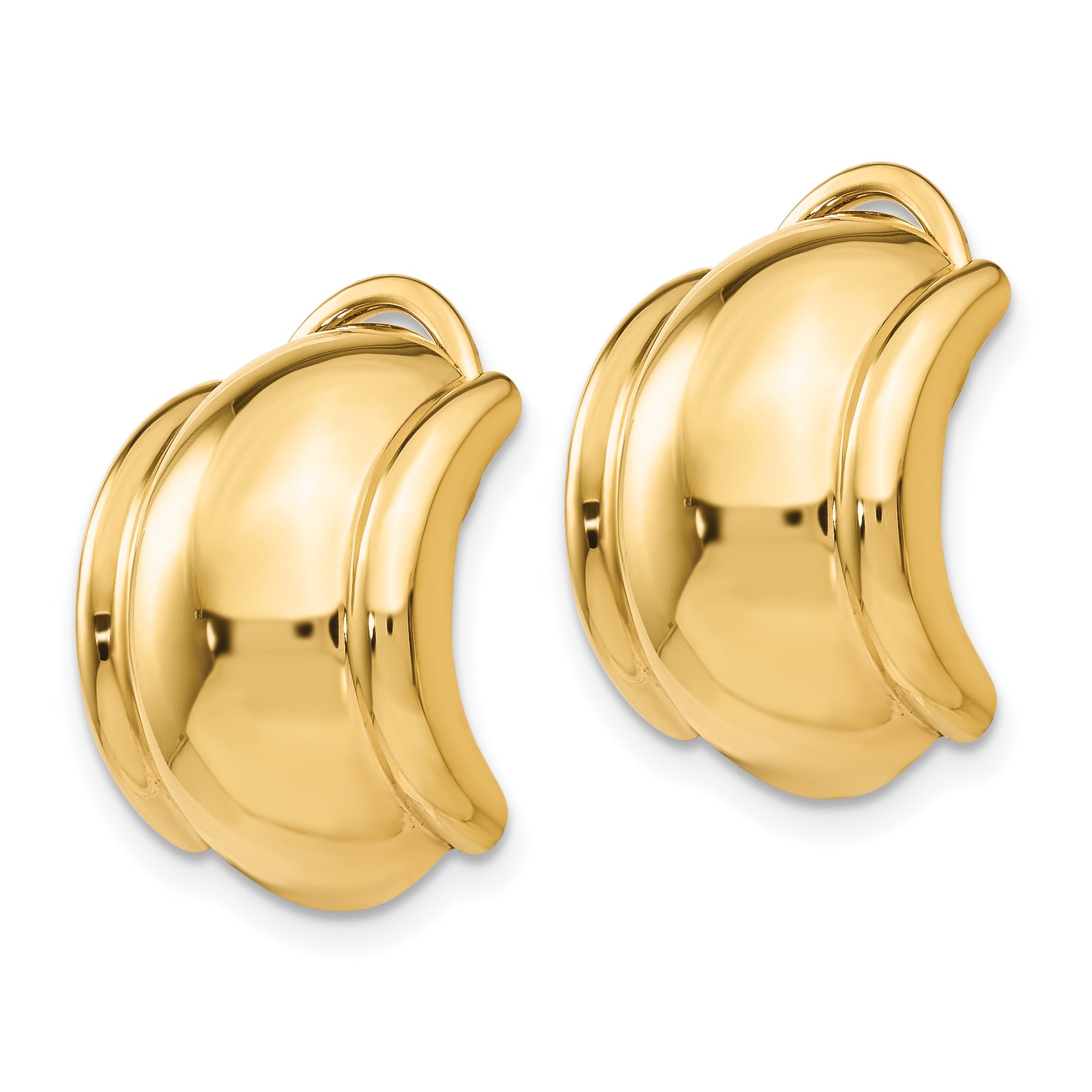 14k Omega Clip Non-pierced Earrings Secondary image
