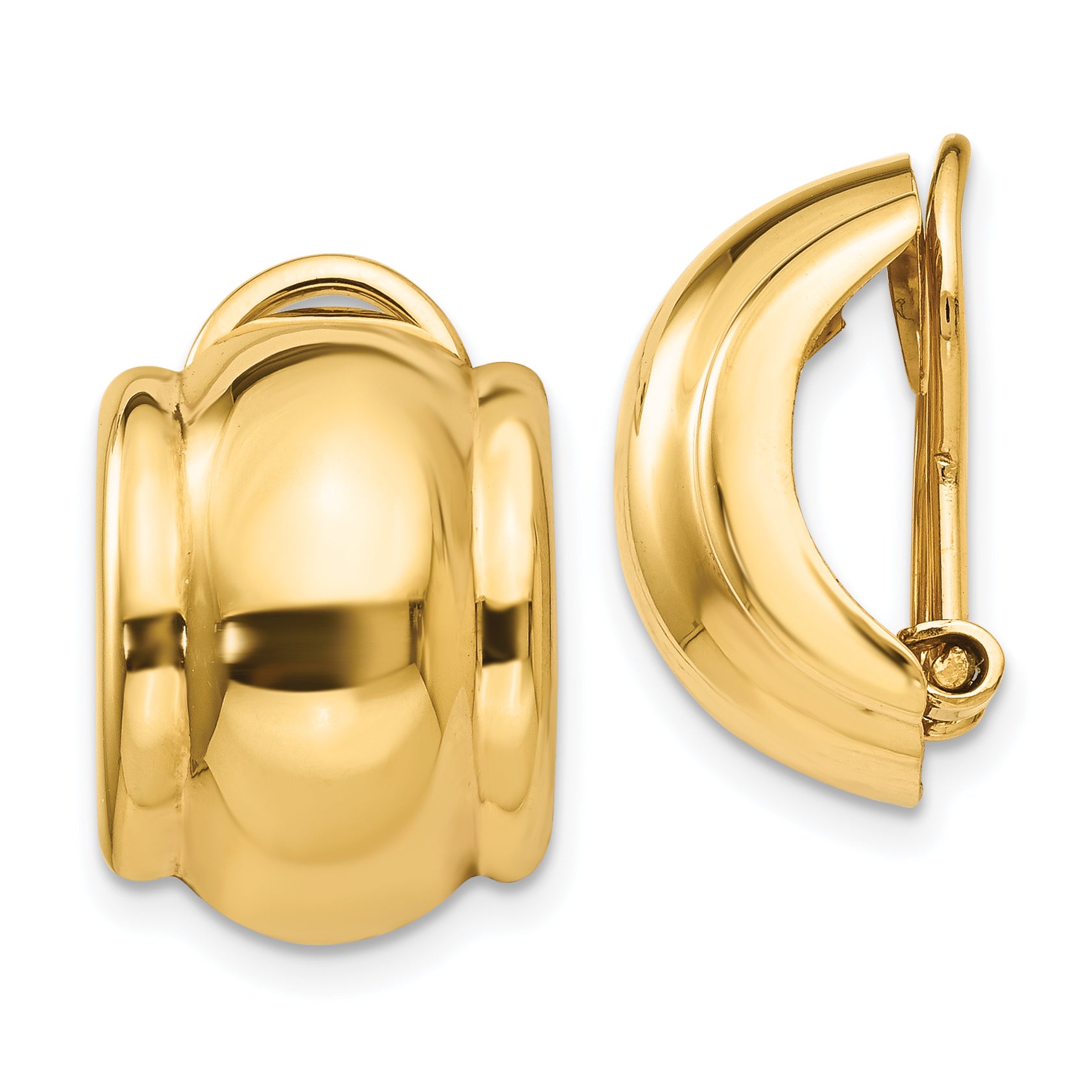 14k Omega Clip Non-pierced Earrings Main image