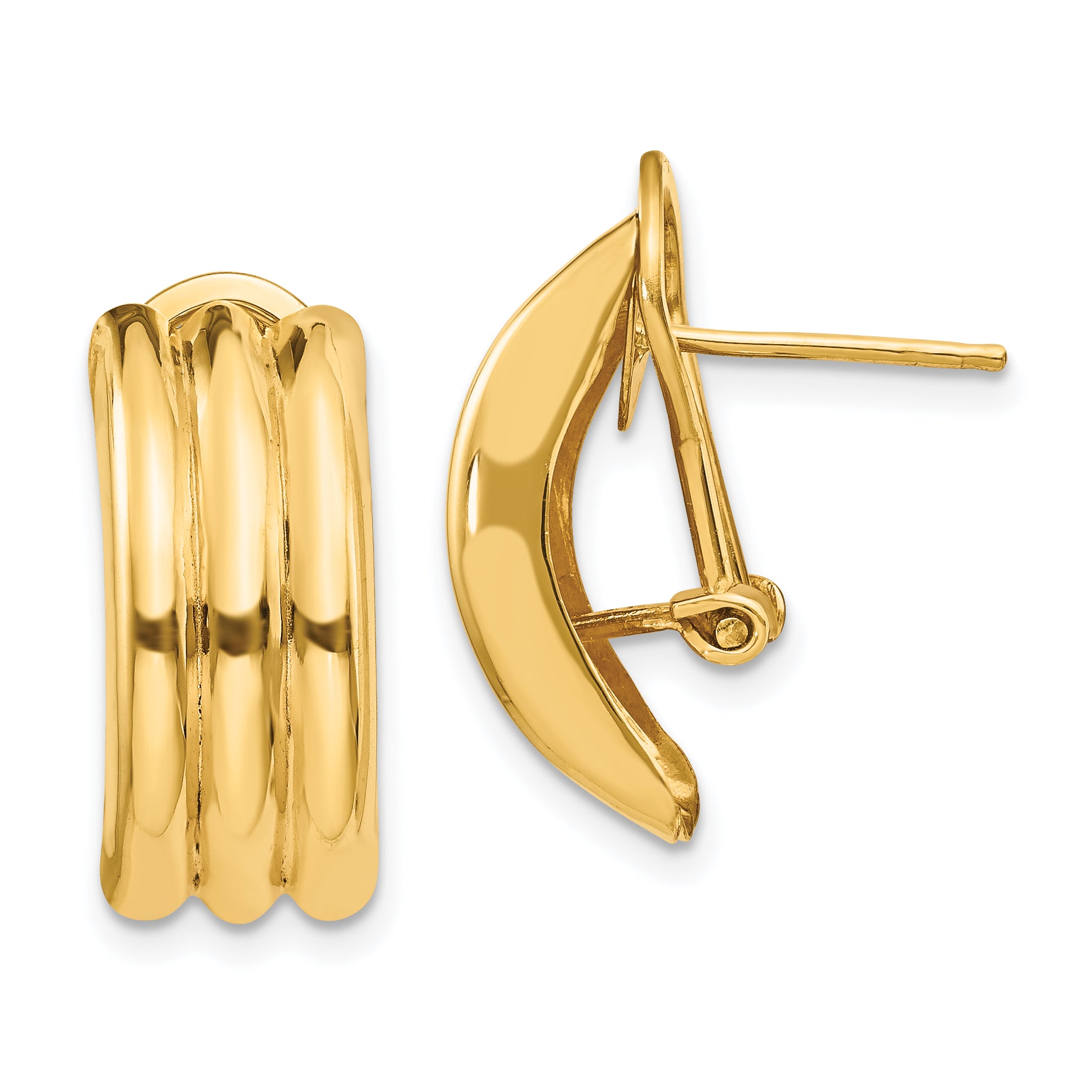 14k Omega Post Earrings Main image