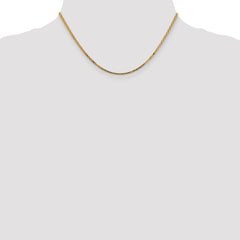 14K 16 inch 1.8mm Lightweight Flat Bismark with Lobster Clasp Chain