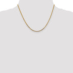 14K 18 inch 1.8mm Lightweight Flat Bismark with Lobster Clasp Chain