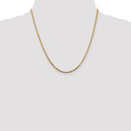 14K 20 inch 1.8mm Lightweight Flat Bismark with Lobster Clasp Chain