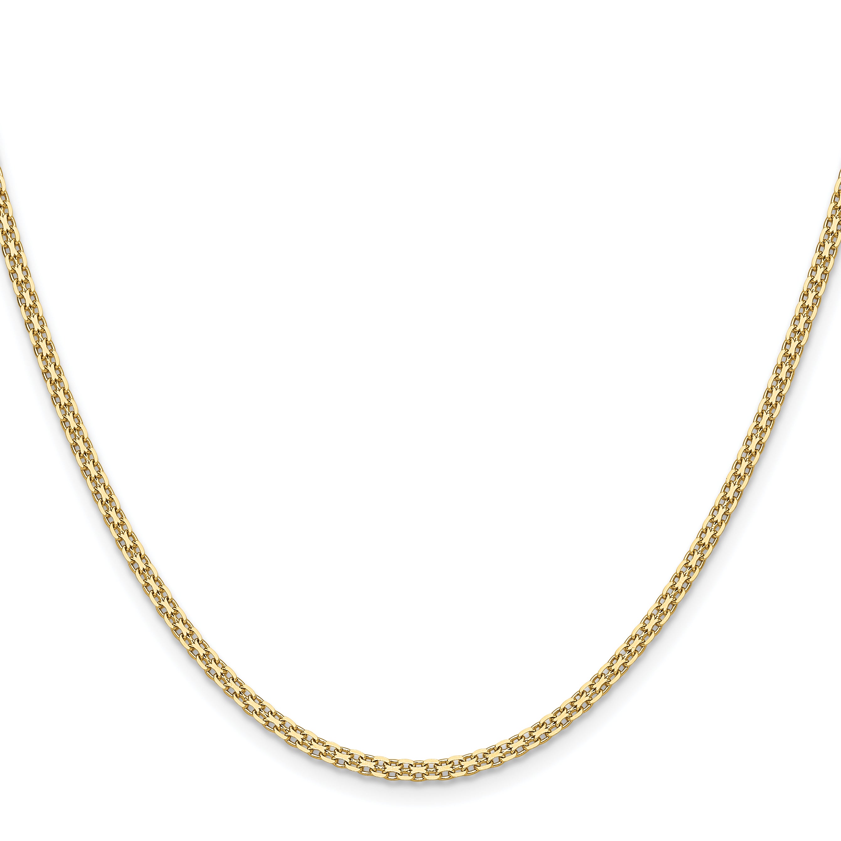 14k 2.2mm Lightweight Flat Bismark Chain Secondary image
