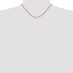 14k 2.2mm Lightweight Flat Bismark Chain