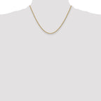 14k 2.2mm Lightweight Flat Bismark Chain