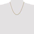 14k 2.2mm Lightweight Flat Bismark Chain