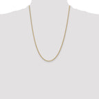 14k 2.2mm Lightweight Flat Bismark Chain