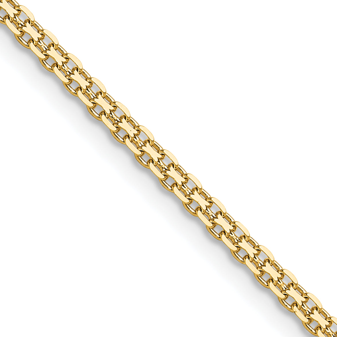 14k 2.2mm Lightweight Flat Bismark Chain Main image