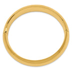 14k 11/16 Oversize High Polished 17.00mm Hinged Oval Bangle Bracelet