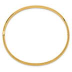 14k 3/16 Oversize High Polished 5.00mm Hinged Oval Bangle Bracelet