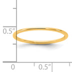 14KY 1mm Half Round Band
