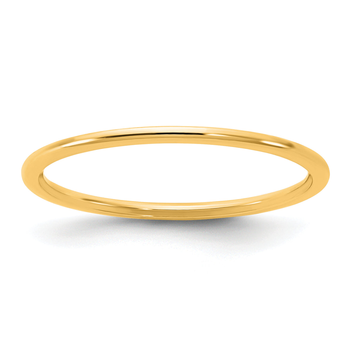 14KY 1mm Half Round Band Size 9.5