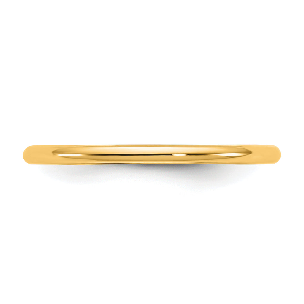 1.5mm 10K Yellow Gold Standard Half Round Wedding Band - Sophia Jewelers