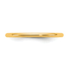 1.5mm 10K Yellow Gold Standard Half Round Wedding Band - Sophia Jewelers