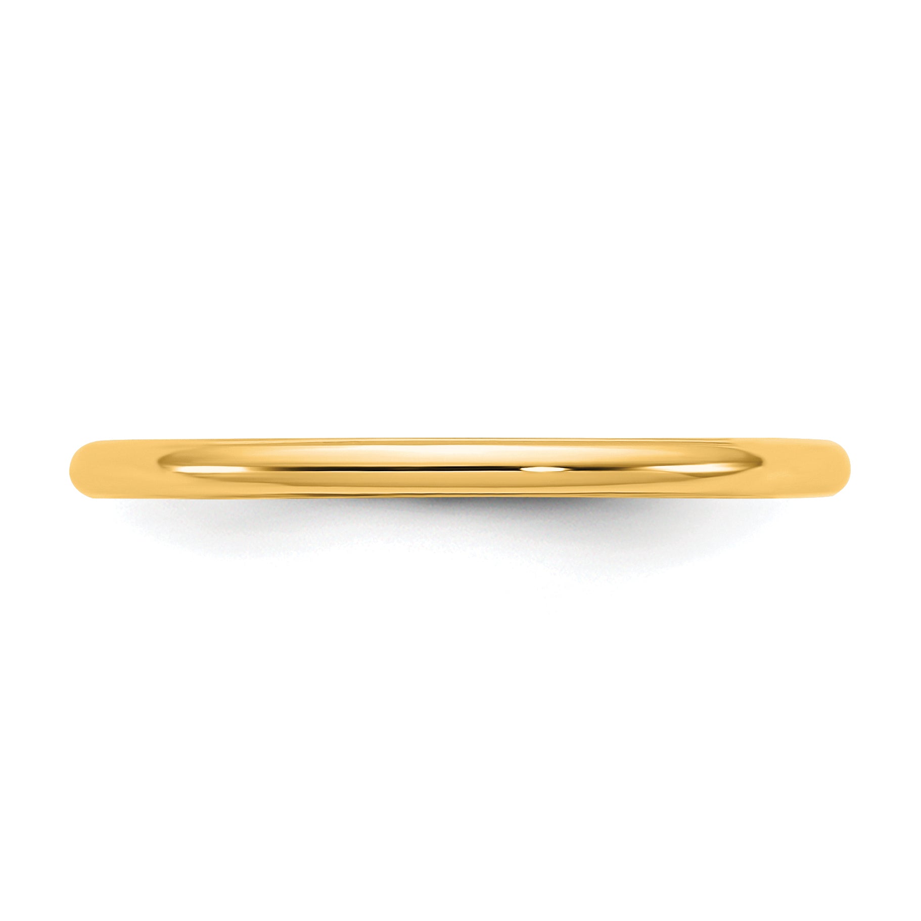 1.5mm 10K Yellow Gold Standard Half Round Wedding Band - Sophia Jewelers