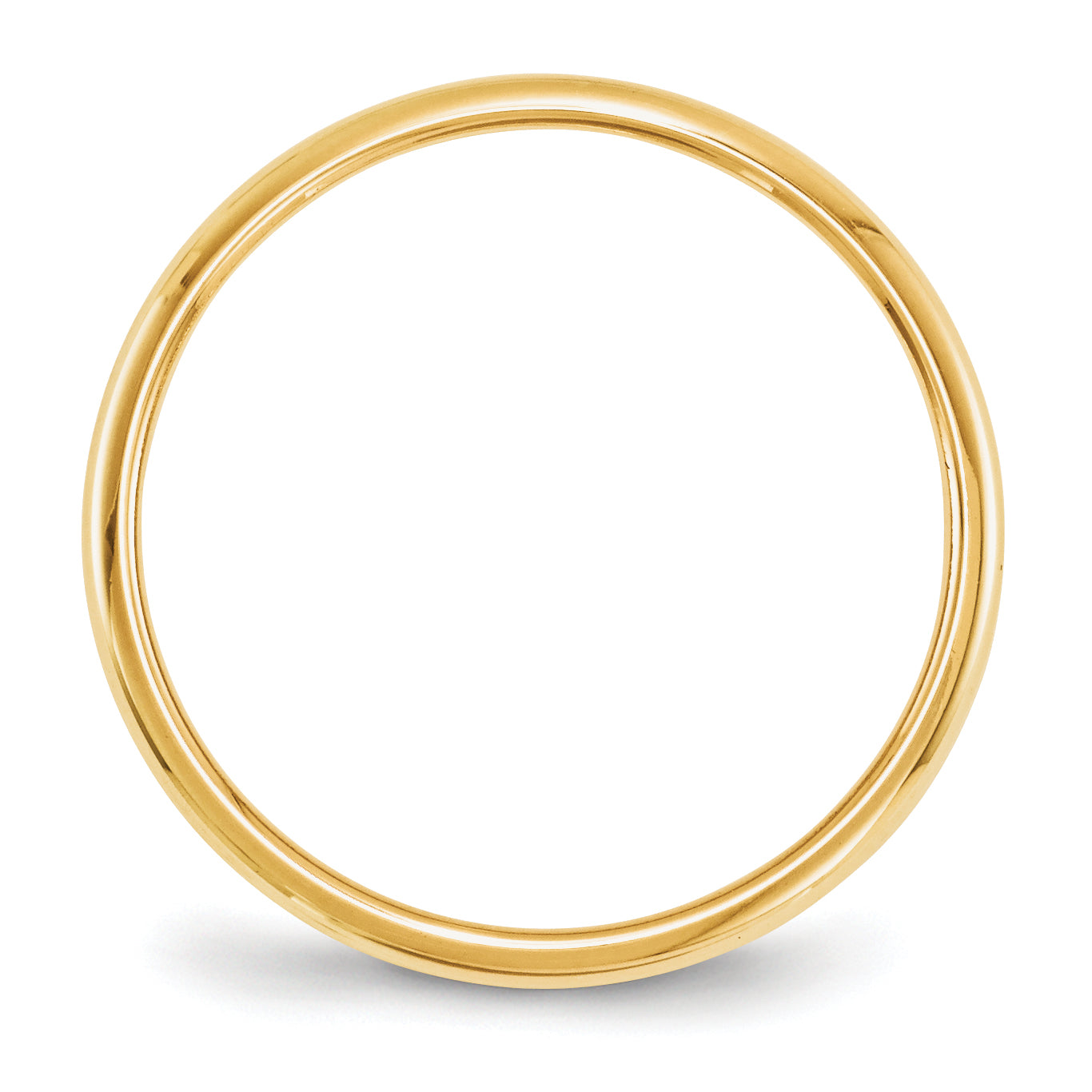 14k Yellow Gold 2mm Half Round Wedding Band Main image