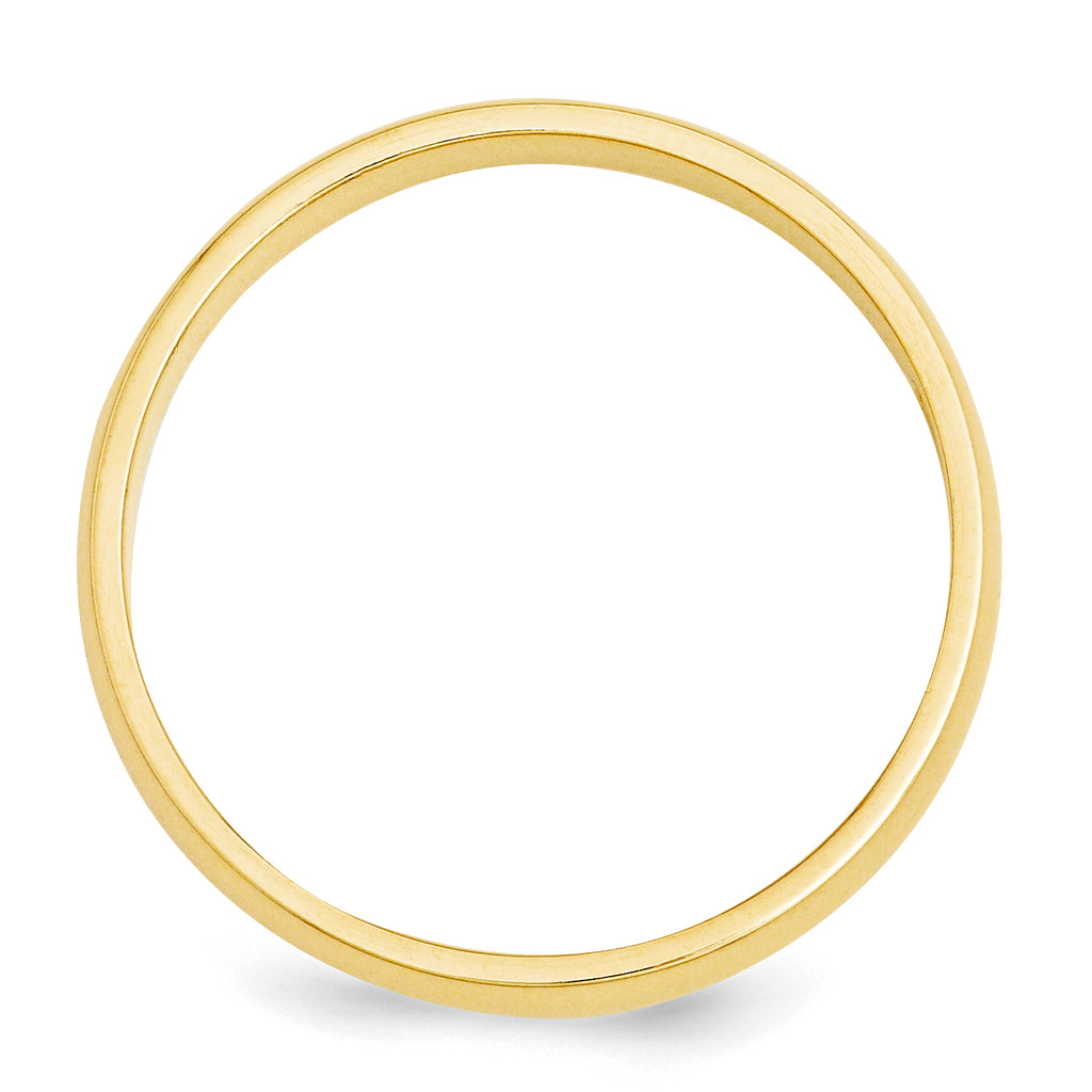 14K Yellow Gold Half-Round Wedding Band 3mm