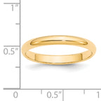 14k Yellow Gold 3mm Half-Round Wedding Band