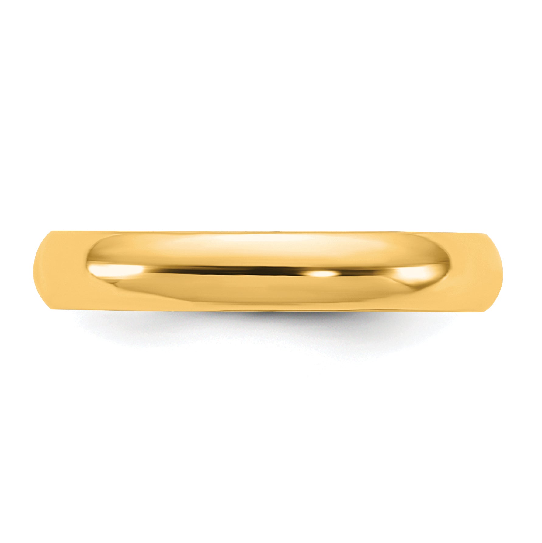 14KY 3.5mm Half Round Band Size 9.5