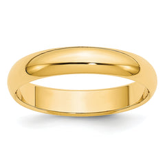 14KY 3.5mm Half Round Band Size 9.5